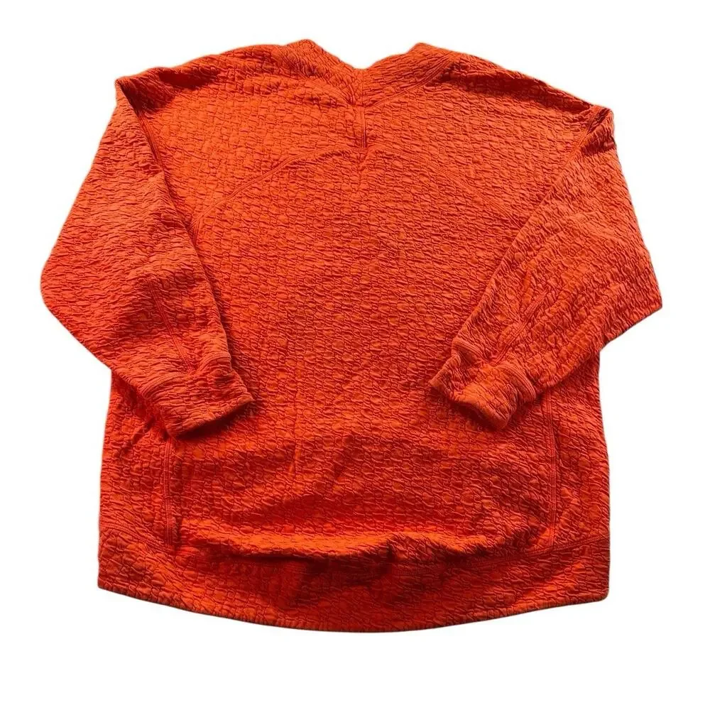 Lululemon Rippled V-Neck Pullover 6 Autumn Red Oversized Cocoon Sweatshirt Cozy